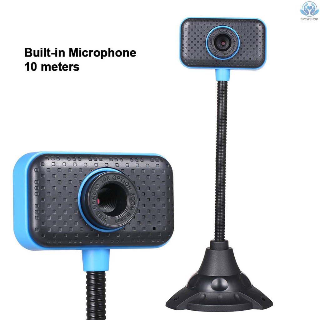 FLEXIBLE Webcam Usb 2.0 Độ Phân Giải Cao 480p Có Micro Cho Máy Tính