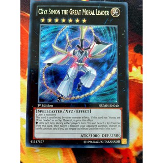 [ Đỗ Lạc Shop ] Thẻ Bài Mint90 Yugioh Monster CXyz Simon the Great Moral Leader - NUMH-EN040 - Secret