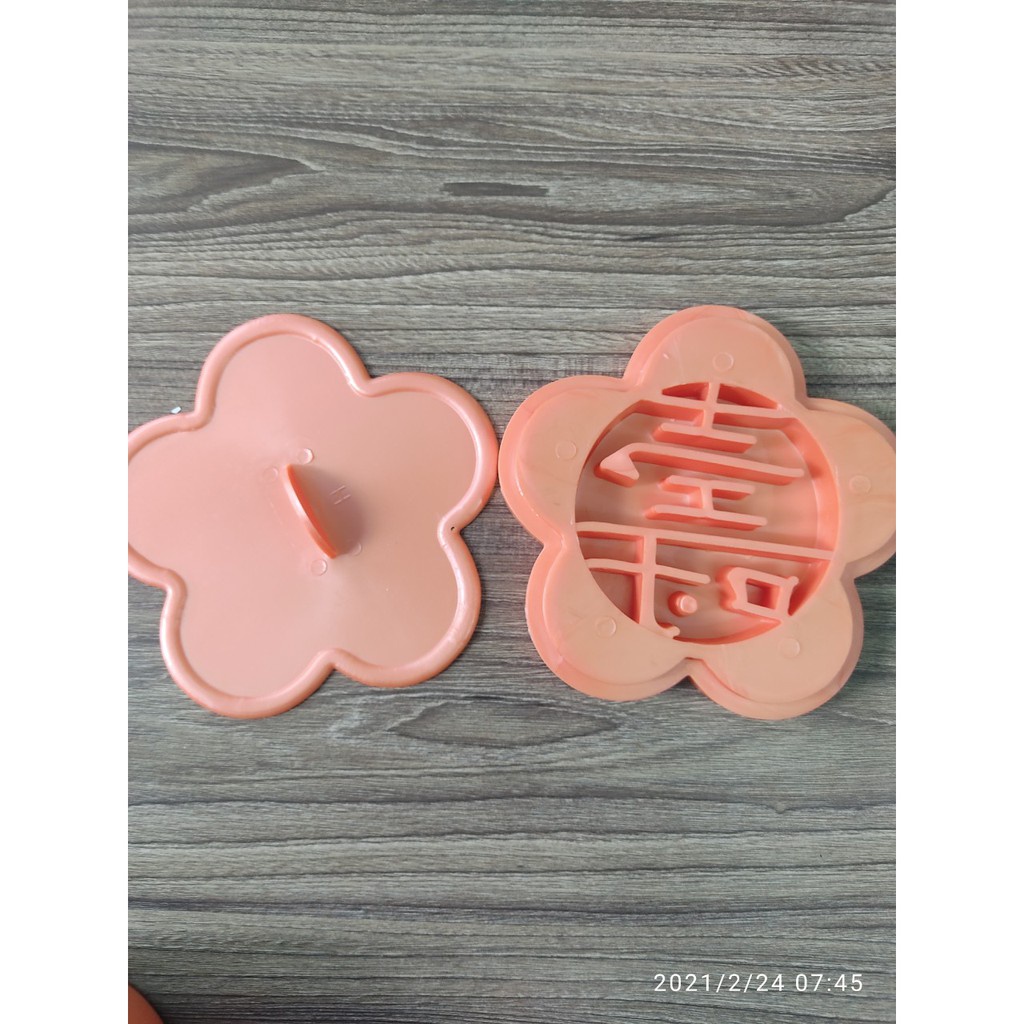 KHUÔN XÔI BÔNG MAI 13 CM HÌNH Hoa hồng & Sen Phước - Lộc - Thọ