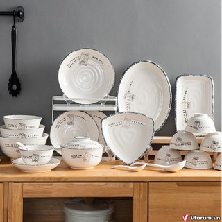 Set Chén Bát Gốm Sứ Tráng Men - Buồm Xuôi Gió History - Phong Cách Cổ Điển - Bảo Hành Vận Chuyển - Bany Decor