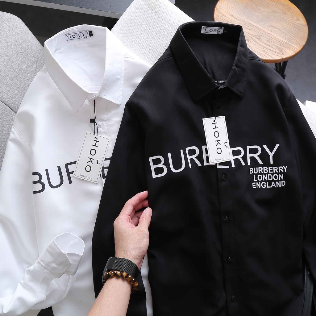Áo sơ mi nam Hàn Quốc tay dài thời trang cao cấp họa tiết logo Burberry trẻ trung năng động AN60 - Socool Store | BigBuy360 - bigbuy360.vn