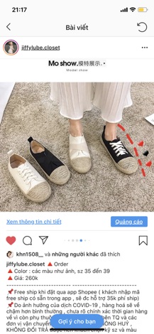 [ORDER] Giầy cói
