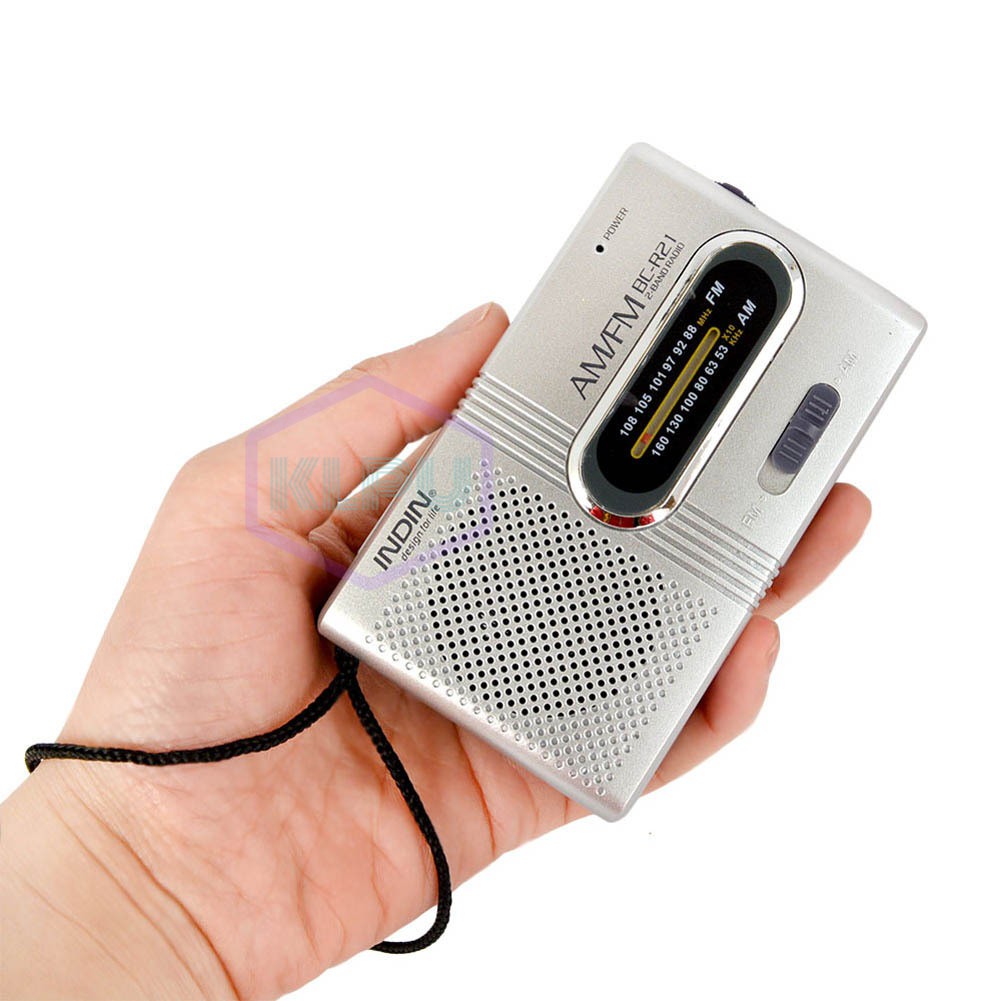 KLPU Mini Portable AM/FM Radio Telescopic Antenna Radio Pocket World Receiver Speaker #VN