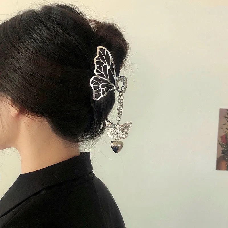 Kẹp tóc tua rua kim loại nhẹ nhàng retro nữ tính phong cách Hàn quốc kẹp tóc nữ