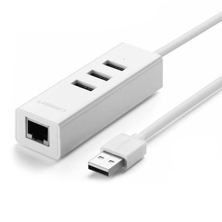 Bộ chia usb ra 3 cổng usb 2.0 kèm cổng mạng ethernet 10/100mbps ugreen 30297