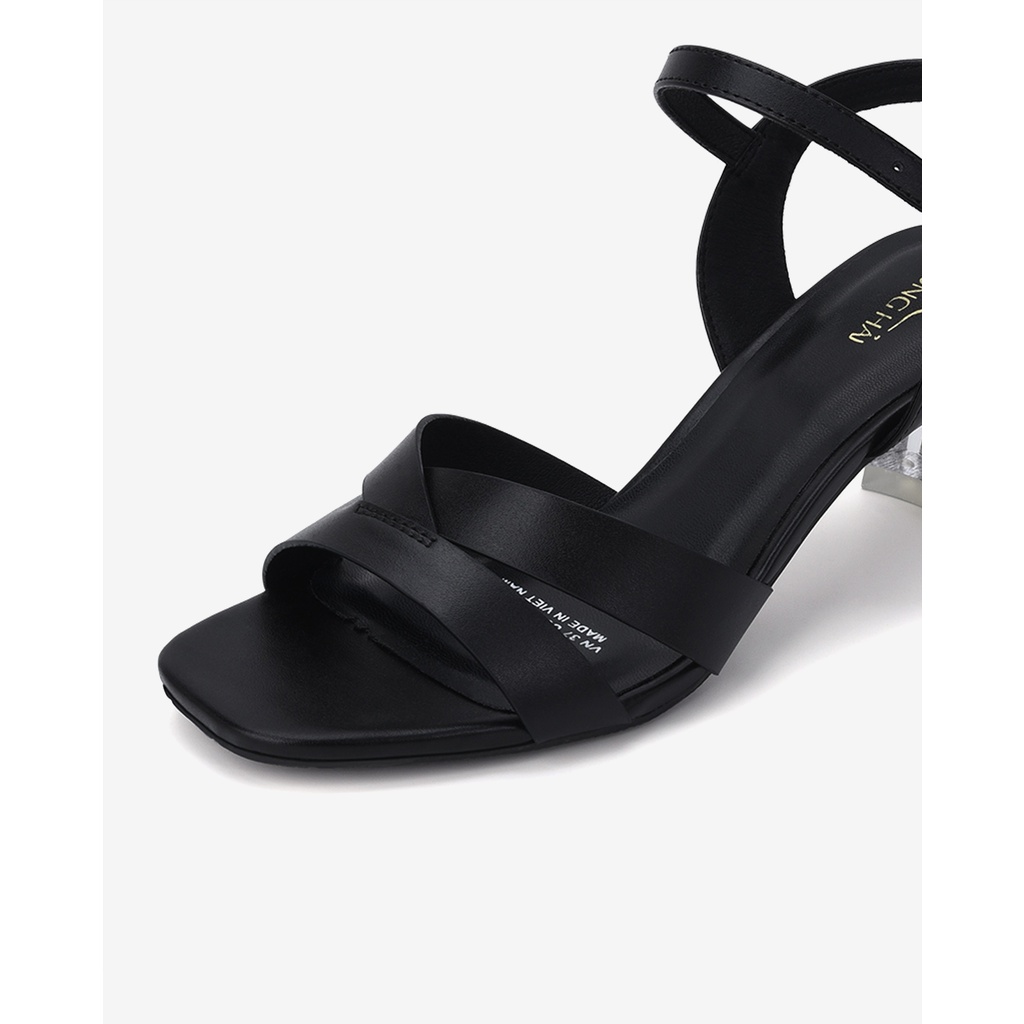 Giày sandal cao gót nữ Đông Hải thiết kế Ankle-Strap thanh lịch gót trụ 7cm - S81K3