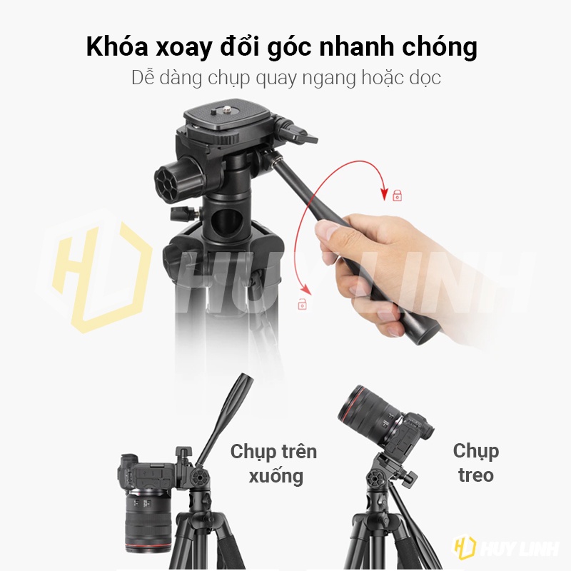 Chân Tripod đa năng Ulanzi U-SELECT VT01 Cho Điện Thoại/Máy ảnh Mirroless, DSLR quay Topshot