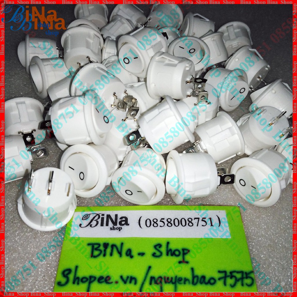 Công tắc bập bênh ON/OFF 6A/250V , 10A/125V 20mm Công tắc bật tắt 2 chân