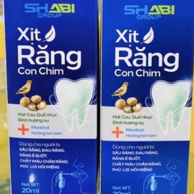 Xịt răng con chim lọ 20 ml