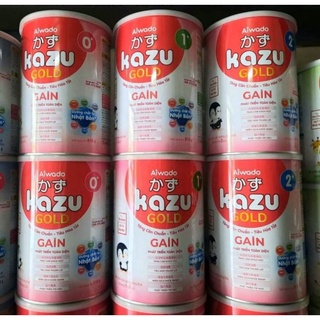 Sữa kazu gain gold số 0,1,2 lon 810g date 2025