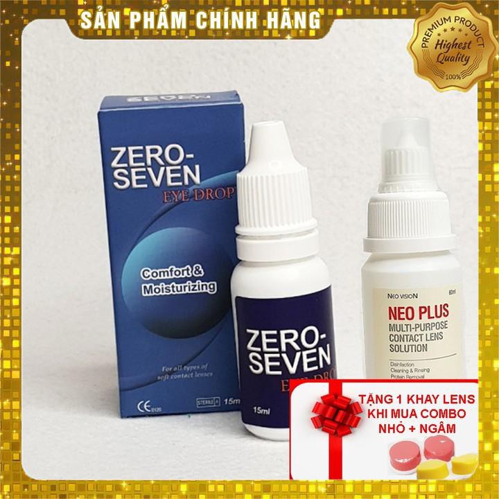 [Hàn Quốc chính hãng] 【𝐓Ặ𝐍𝐆 𝟏 𝐊𝐇𝐀𝐘 𝐋𝐄𝐍𝐒】Combo nước ngâm lens + nước nhỏ mắt chuyên dụng đeo lens