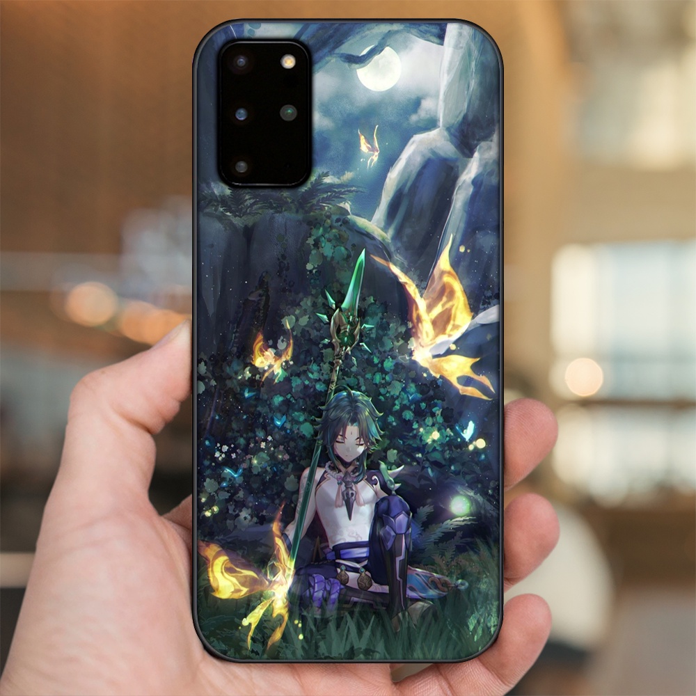 Ốp lưng Samsung S20 Plus viền đen in hình Xiao Genshin Impact