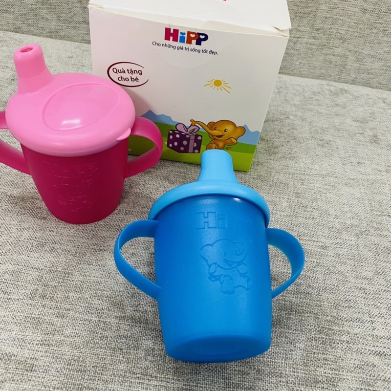 Bình tập uống nước, uống sữa bằng nhựa cho bé, cốc tập uống nước bằng nhựa