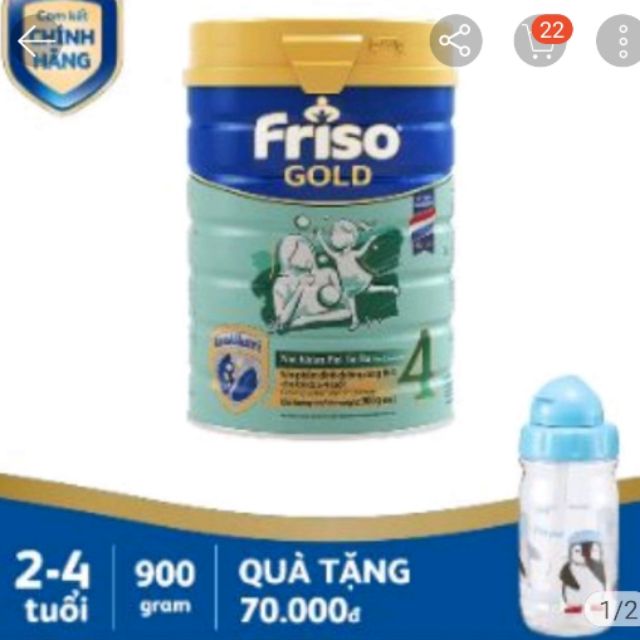 Friso gold 4 900g tặng bình nước