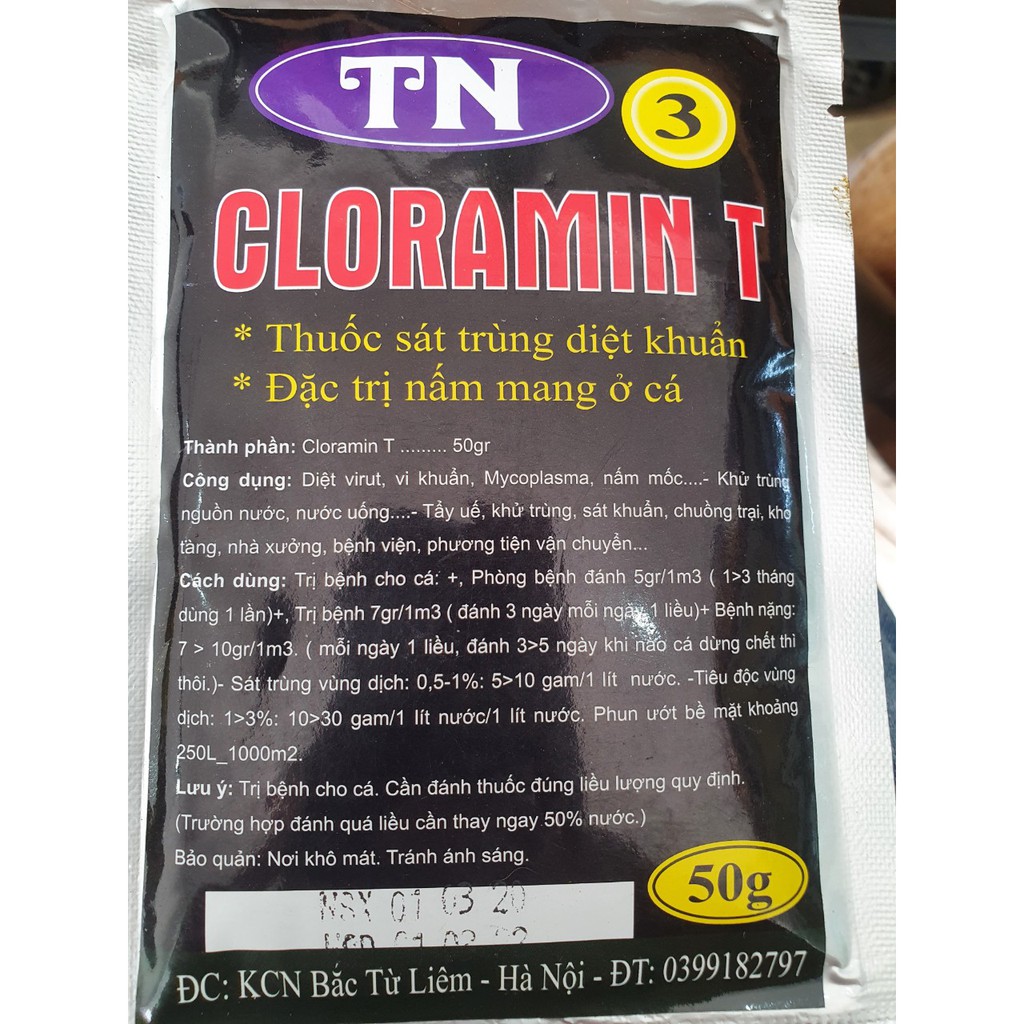 Cloramin T chuyên dùng sát trùng, diệt khuẩn bể cá, hồ cá