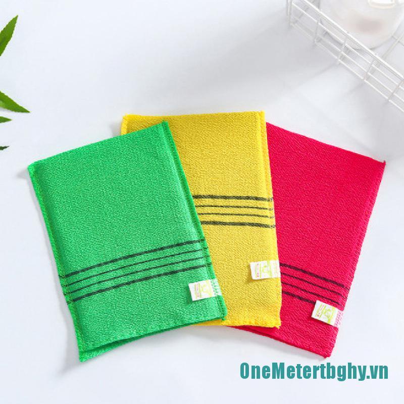 OneMetertbghy❀❀Double-sided Towel Exfoliating Bath Washcloth Body Scrub Shower Towel Portable