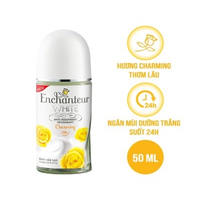 Lăn khử mùi trắng da Enchanteur White Charming 50ml
