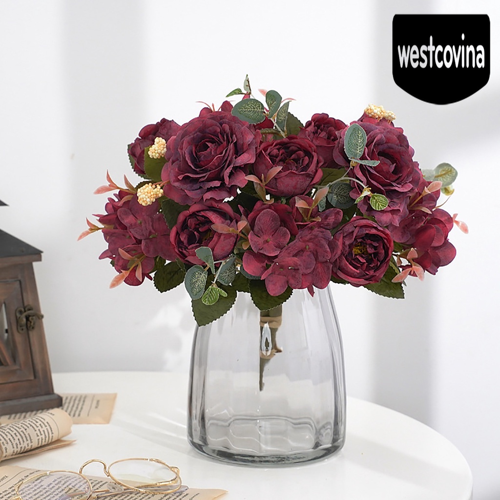 [Hot]☀ 1 Bó Hoa Cẩm Tú Cầu Giả Để Trang Trí