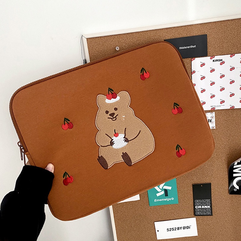 Túi Xách Tay In Hình Gấu Quả Óc Chó Phong Cách Hàn Quốc Dành Cho Nữ