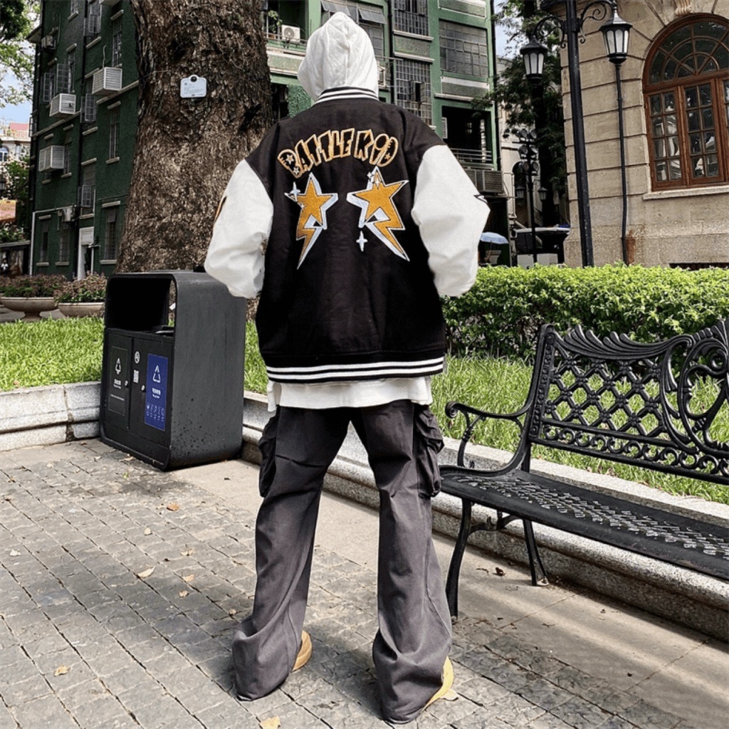 (FREE SHIP) ÁO KHOÁC BOMBER NAM NỮ BATTKIT NGÔI SAO TIA CHỚP PHONG CÁCH RICKIT TK 2022