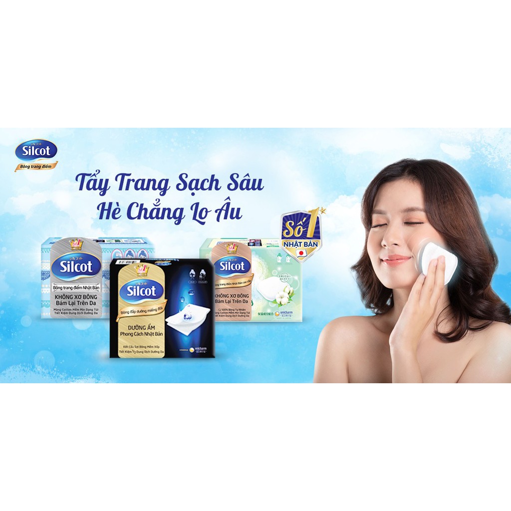 Combo 3 hộp Bông Trang Điểm Silcot Các Loại 40-66-82 Miếng