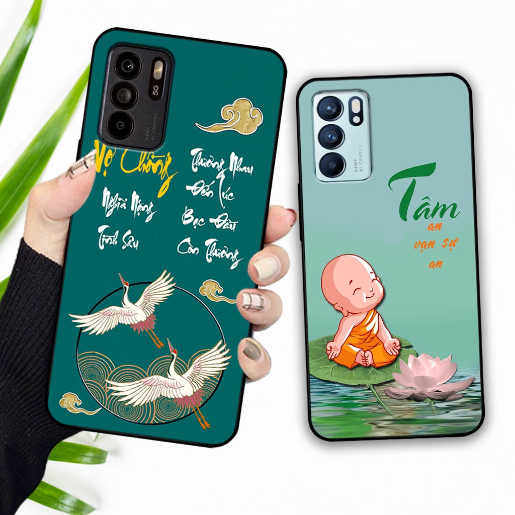 Ốp lưng Oppo Reno 6 / Reno 6Z 5G in hình phong cách chữ thư pháp cha mẹ, tài lộc.