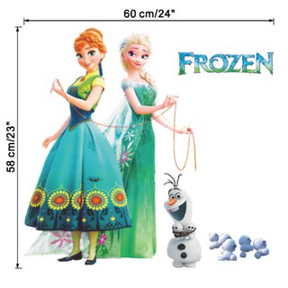 Decal hình dán 3D CÔNG CHÚA ELSA VÀ ANNA
