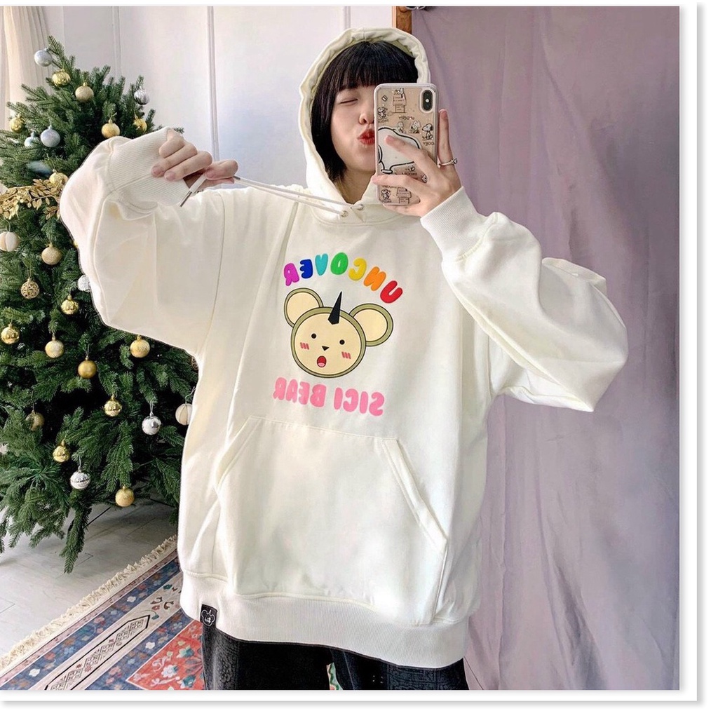 Áo hoodies mặt gấu form rộng to y hình XỊN XÒ , HOT HÈ 2021 THỜI TRANG LANA FASHION