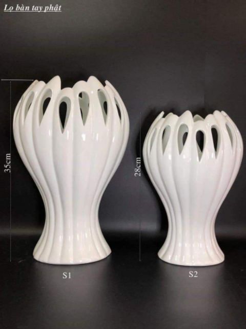 LỌ HOA BÀN TAY PHẬT. CAO 35CM, 28CM