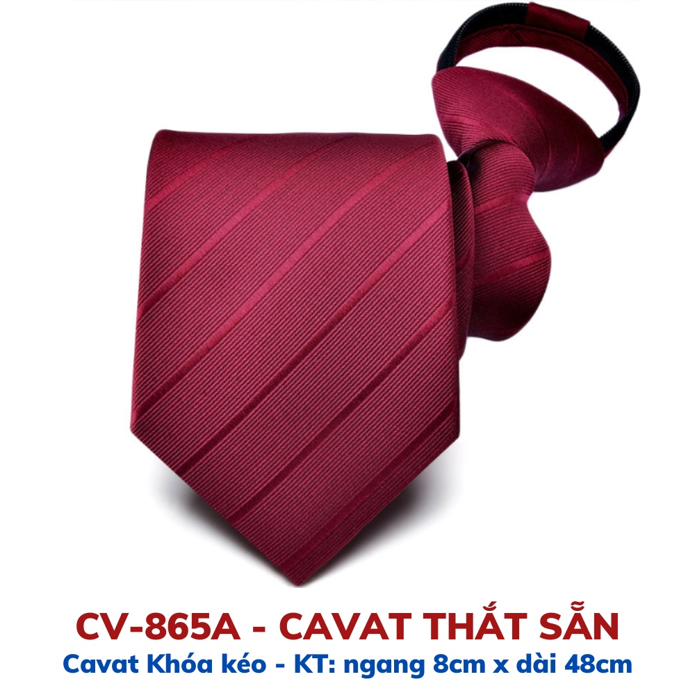 Cà vạt Nam bản to 8cm màu đỏ đậm phong cách lịch sự, chững chạc, Cravat chú rể, Cavat công sở, Calavat dự tiệc CV-865