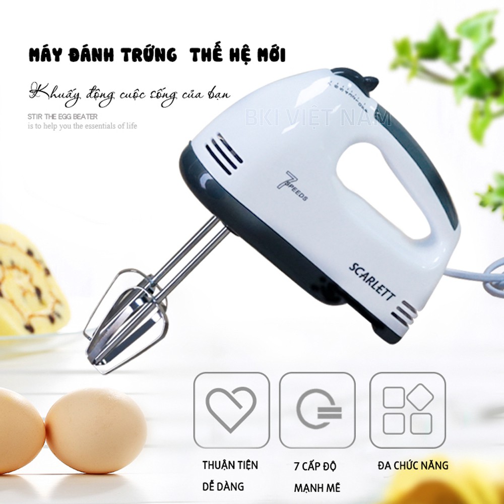 Máy Đánh Trứng Cao Cấp Cầm Tay 7 Tốc Độ Công Suất Đa Năng - DANHTRUNG7C