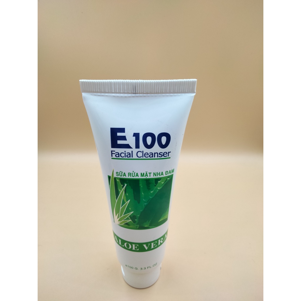 Sữa rửa mặt E100 100g nghệ - sữa bò -nha đam - dưa leo