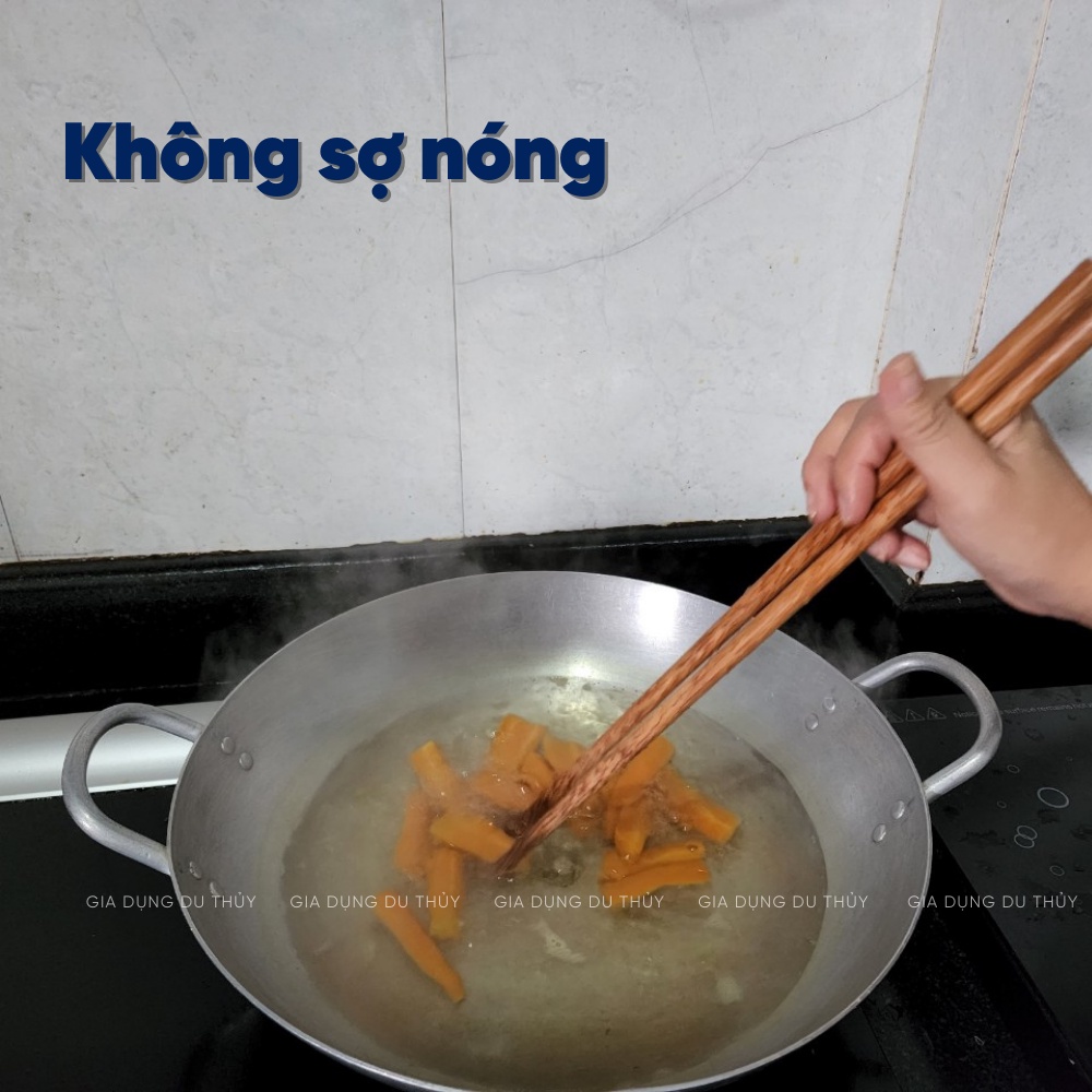 Đũa dài dùng xào nấu chiên thức ăn không bị văng bắn dầu mỡ chất liệu gỗ tự nhiên - ĐŨA XÀO