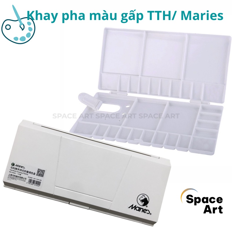 Khay Bảng pha màu đôi Nhựa (Palette) Maries/NO.9509 TTH
