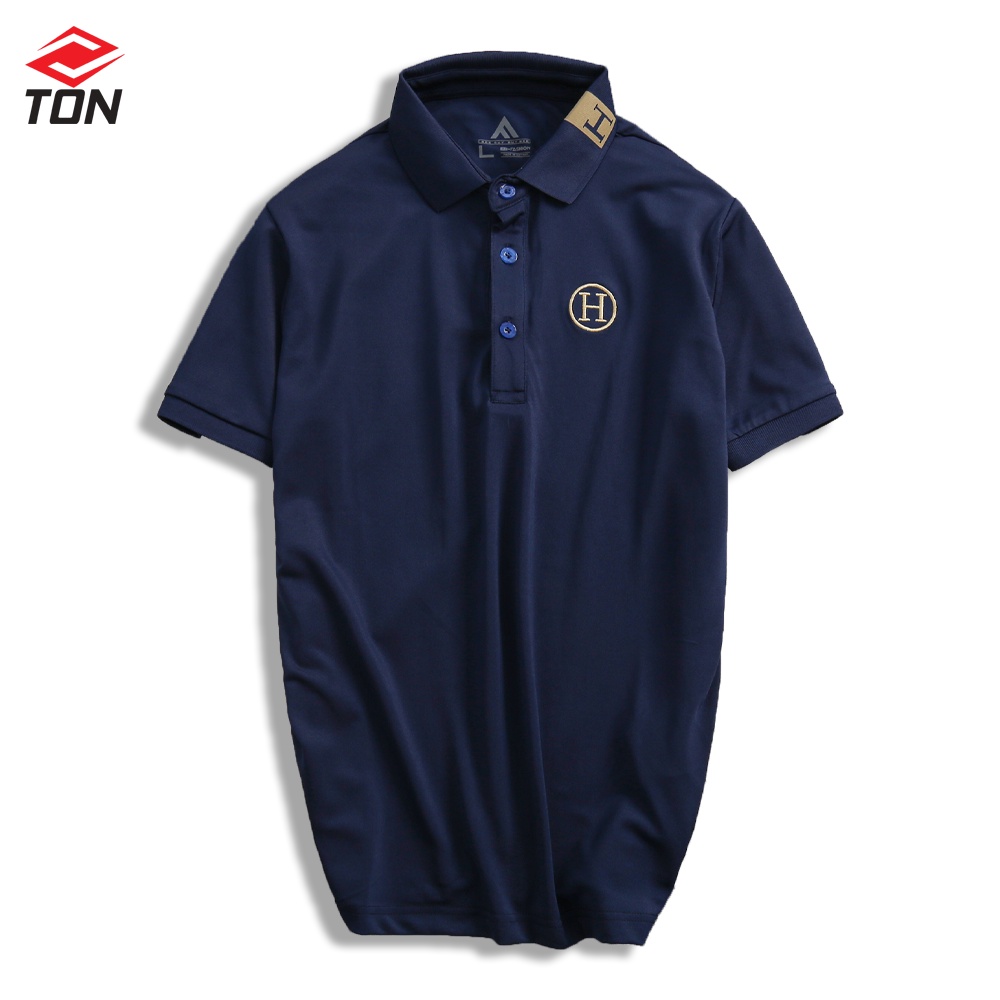 Áo Polo nam cổ bẻ chữ H tay ngắn vải cá sấu co dãn nhiều màu
