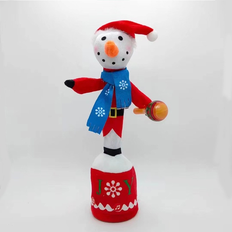 Đồ chơi sang trọng ông già Noel nhảy múa ca hát điện tử Giáo dục sớm Quà tặng Giáng sinh vui nhộn cho trẻ em