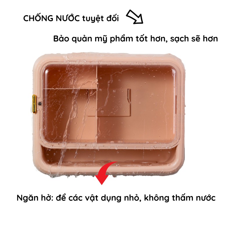 Kệ mỹ phẩm- Hộp Đựng Mỹ Phẩm Treo Tường- Tủ thuốc gia đình tiện lợi- Gia Dụng Tân Thanh