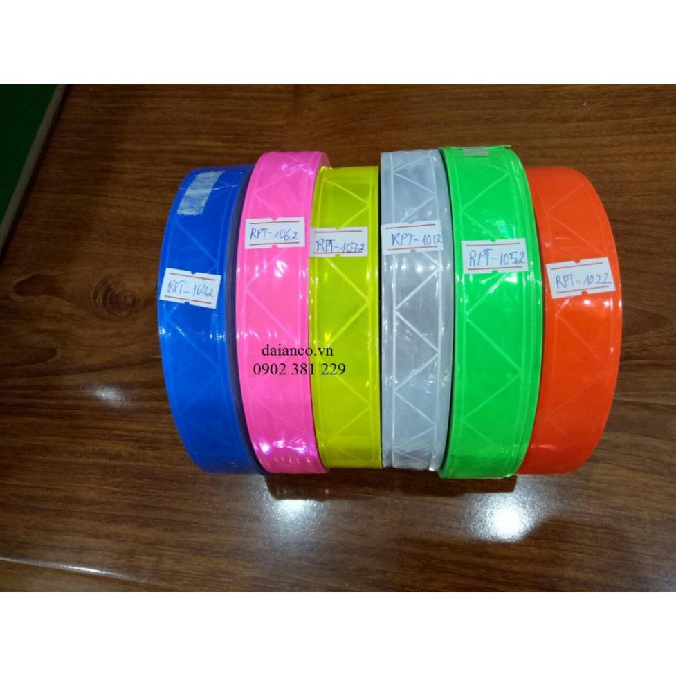 SIÊU GIẢM GIÁ - Cuộn dây phản quang nhựa bản 2,5cm*50m - hàng có sẵn 6 màu lựa chọn