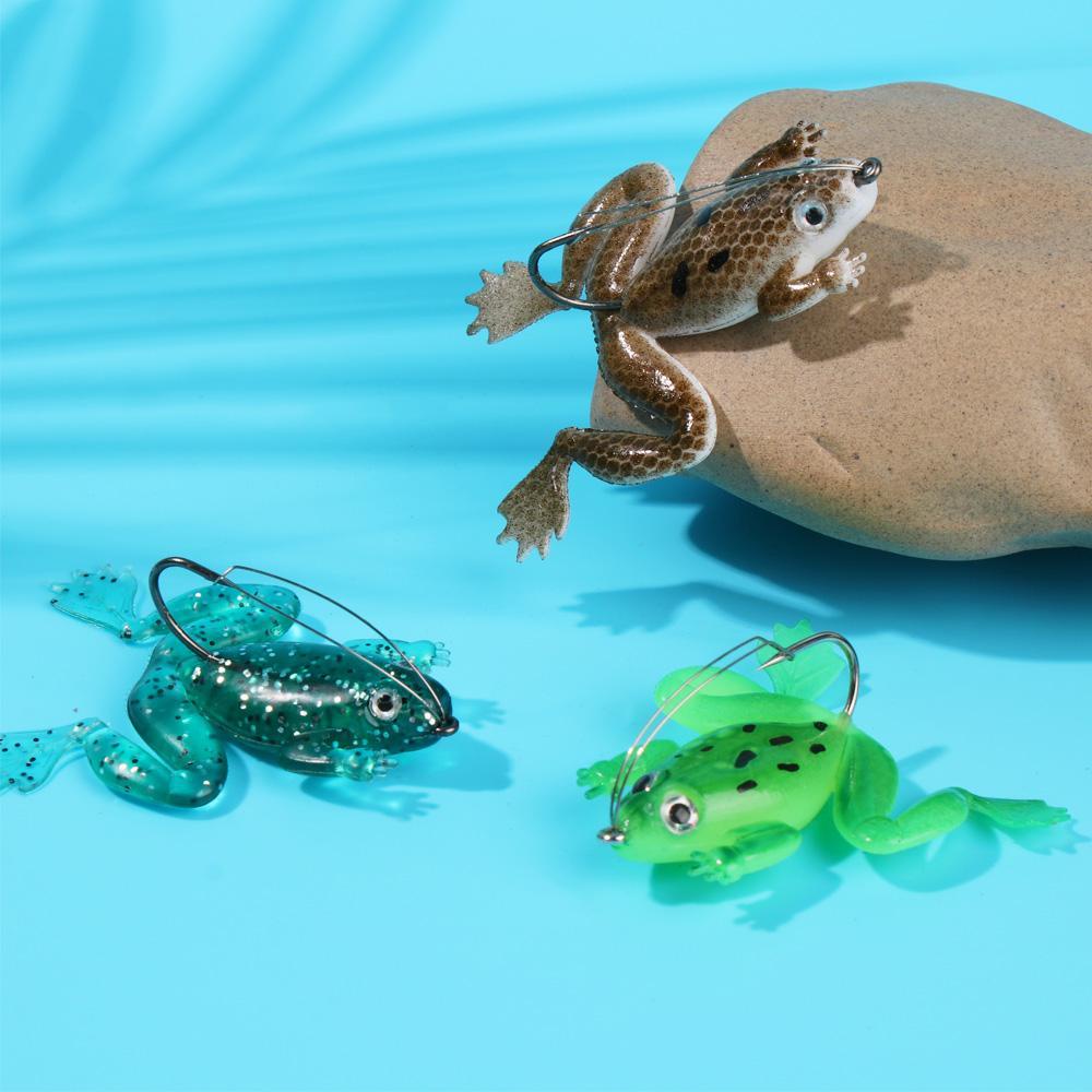 MUVAKO Mồi Câu Cá Giả Bằng Cao Su Hình Ếch 5.2g / 6cm