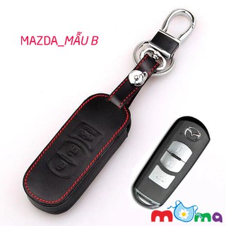 Bao da, móc treo chìa khóa ô tô, xe hơi, ốp lưng chống trầy remote điều khiển Mazda lưu ý chọn phân loại nút