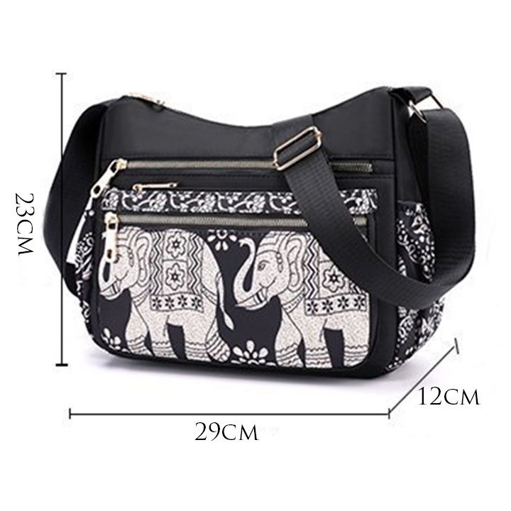Túi đeo chéo họa tiết nữ, có 7 ngăn tiện lợi chống nước chống mài mòn size 29cm cam kết chất lượng tốt TUI-109