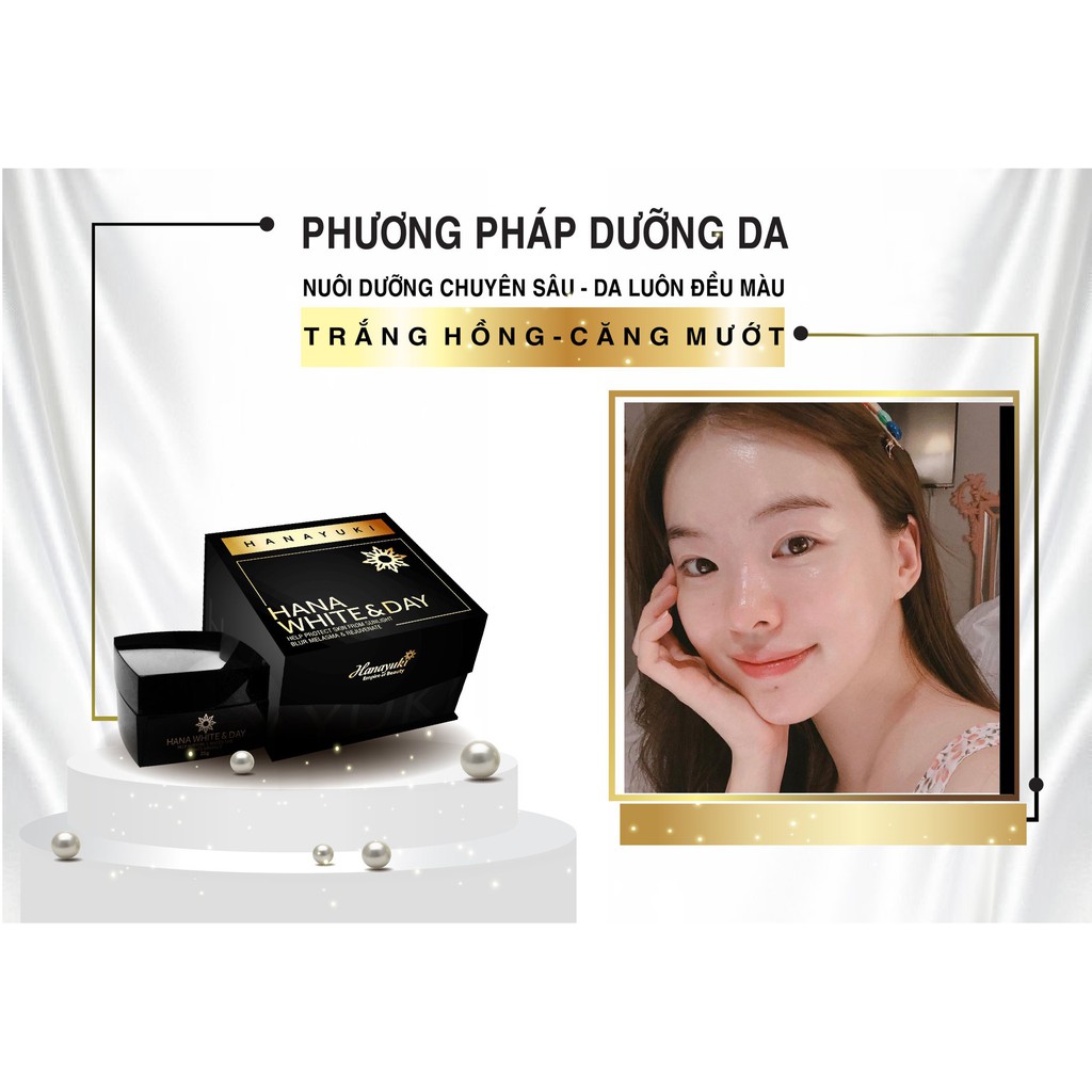 Kem dưỡng trắng da chống nắng ban ngày Hana White Day Hanayuki Chính hãng 100%