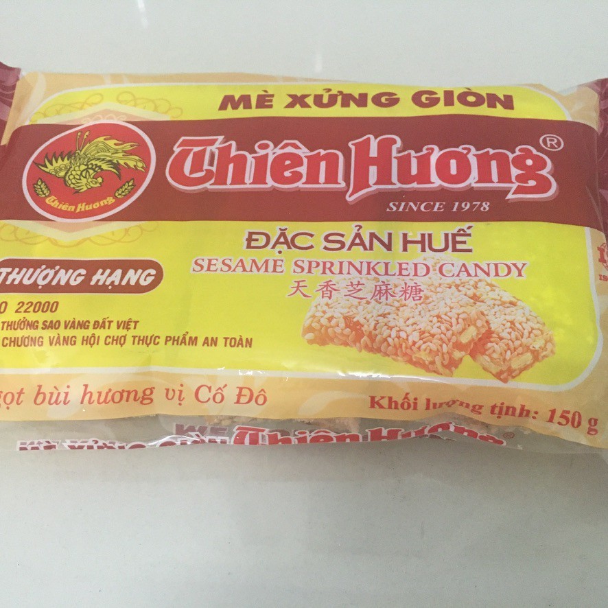 Mè Xửng giòn Thiên Hương gói 160gr - Đặc sản Huế