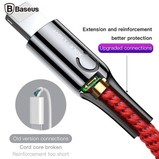 Cáp sạc Lightning tự ngắt Baseus C Shape Light cho iPhone 6/ 7/ 8/ iPhone X/ iPad (2.4A)