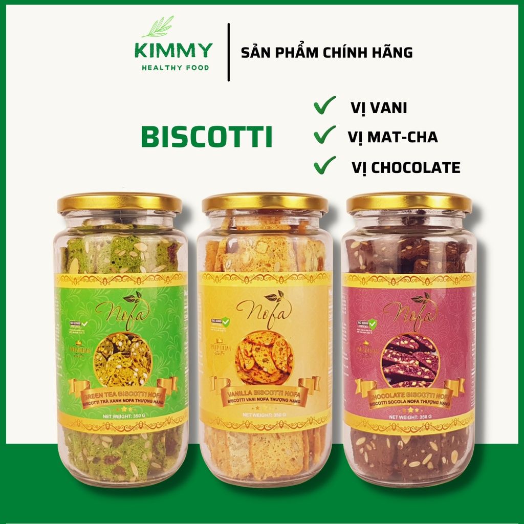 Biscotti Nguyên Cám Ăn Kiêng 500Gr Nofa 3 Vị Không Đường - Ăn Kiêng - Keto, Eatclean