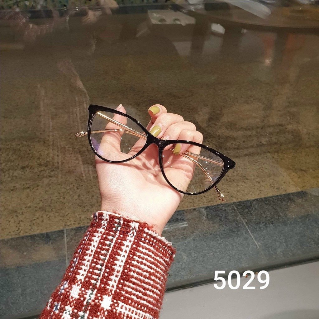 MẮT KÍNH NỮ SANG CHẢNH GIẢ CẬN 0 ĐỘ 630 MÀU ĐEN