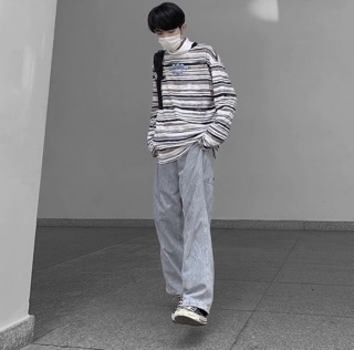 Water Bubble Striped Long Sleeve Tee