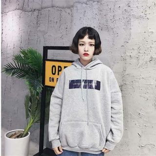 UNIQUE FOR RETRO HOODIE - MÀU HỒNG PHẤN - MÀU XÁM NHẠT ( hàng oder)