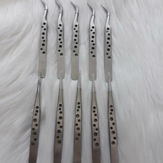 Bộ đôi nhíp cong , thẳng dùng nối mi , gắp đá