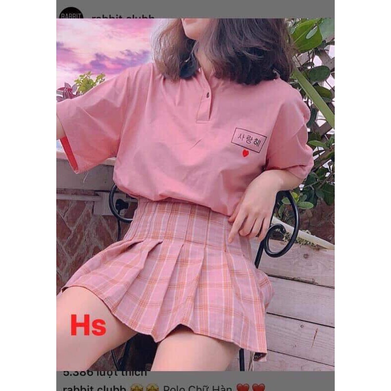 Áo Thun Polo 3 Màu Thêu Chữ Hàn X.Store Nam Nữ Cotton Dáng Rộng Nam Nữ - Phông Tay Lỡ Form Rộng Unisex - Có Ảnh Thật 985